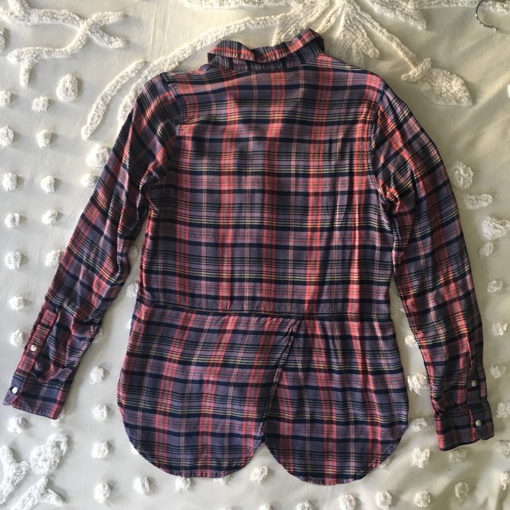 SOLD NEW Lucky Brand pink & purple plaid button down S - Picture 2 of 5